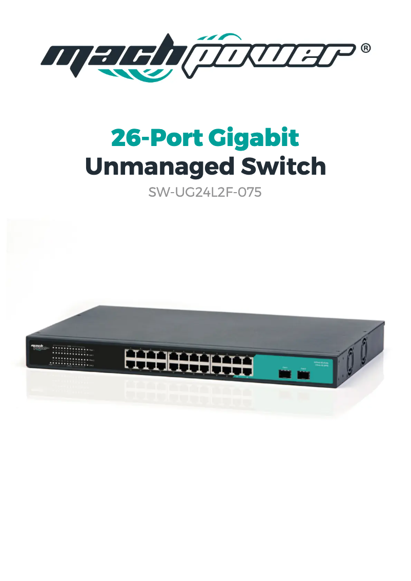 Imagen de la primera página del manual del dispositivo SW-UG24L2F-075