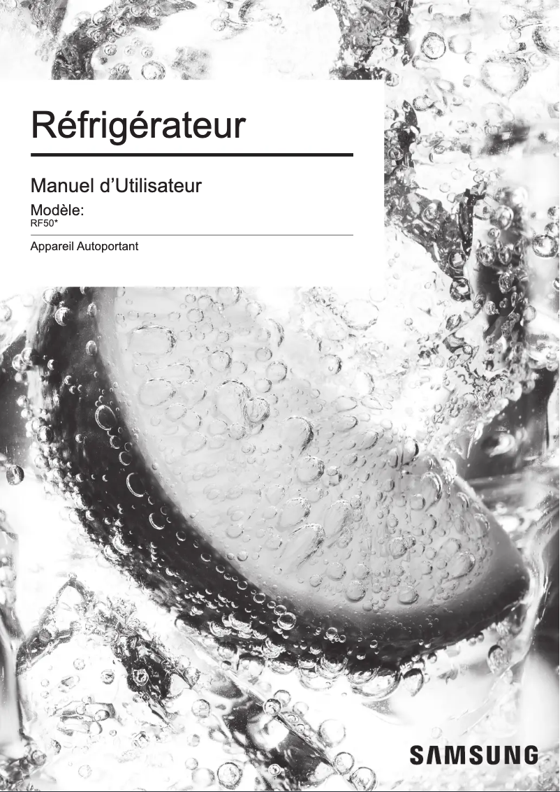Imagen de la primera página del manual del dispositivo RF50K5960B1