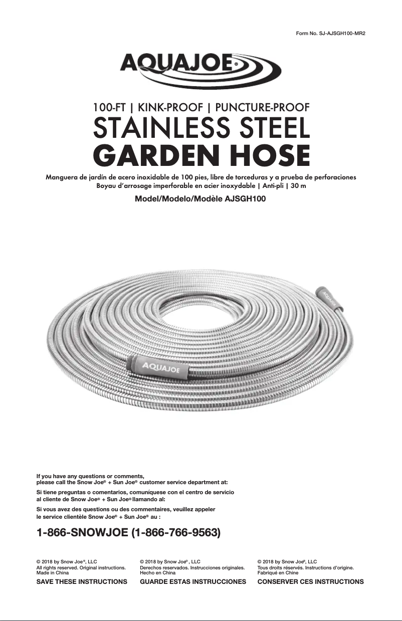 Imagen de la primera página del manual del dispositivo AJSGH100