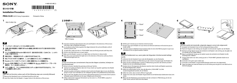 Página 1 del manual Guía de instalación Sony PRSA-CL30