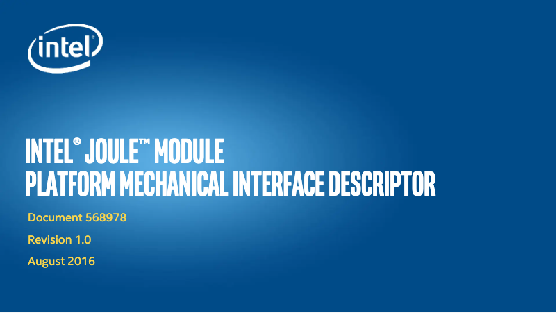 Página 1 del manual Manual de usuario Intel Joule 570x Developer Kit