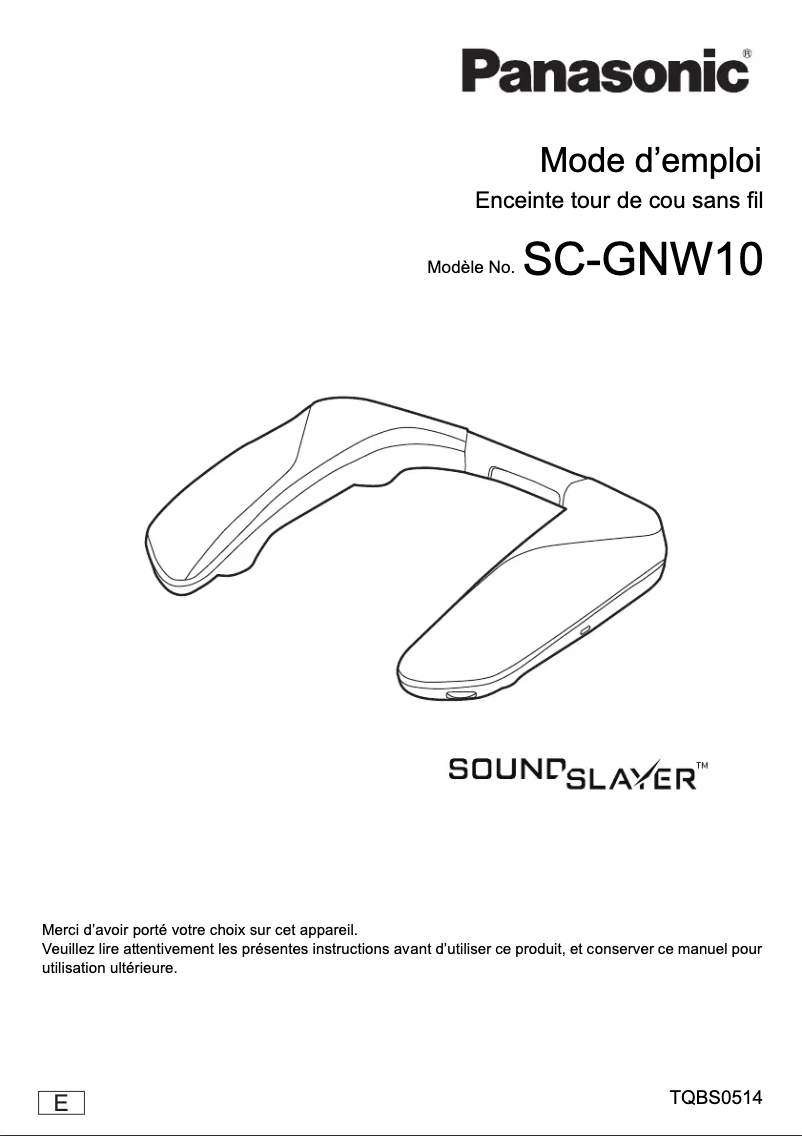 Página 1 del manual Manual de usuario Panasonic SoundSlayer SC-GNW10