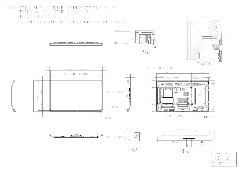 Imagen de la primera página del manual del dispositivo MultiSync V404 PG