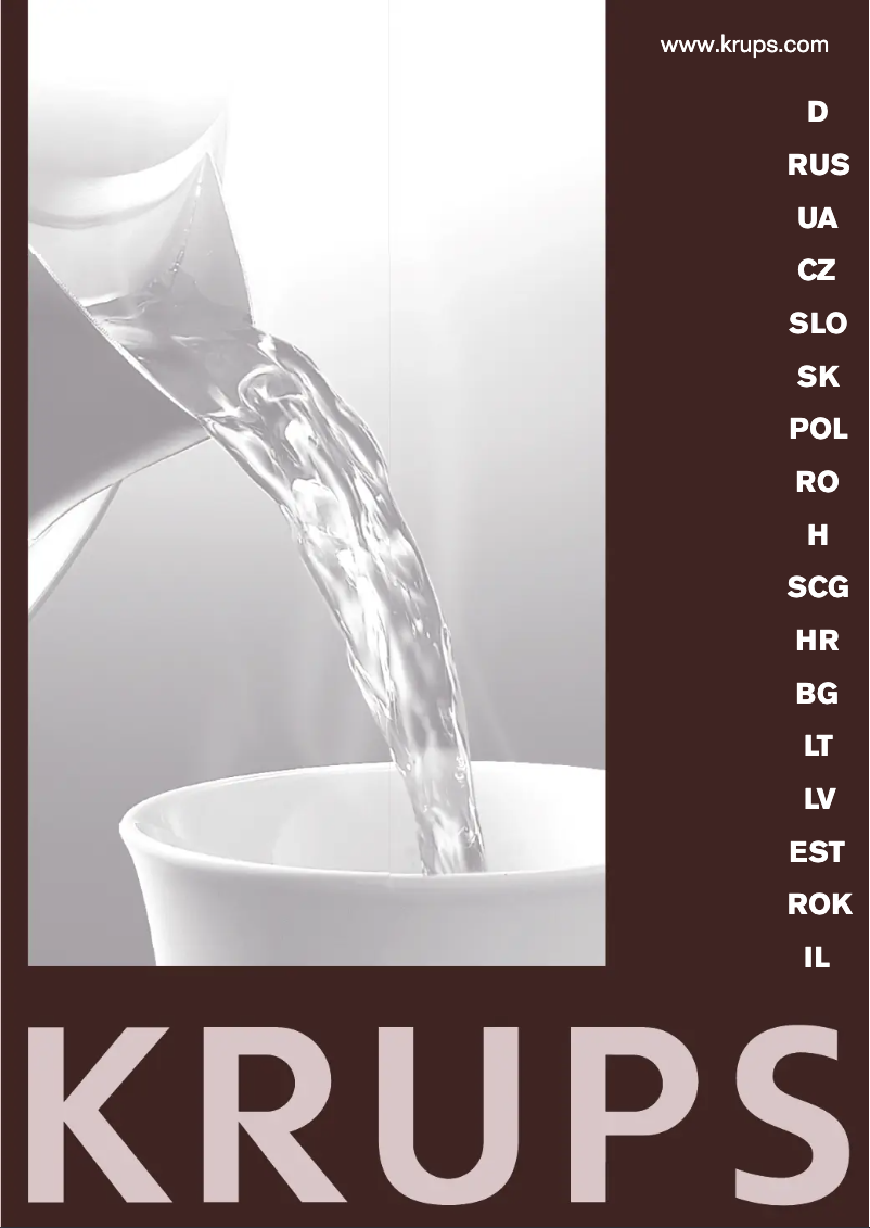 Página 1 del manual Manual de usuario Krups Professional BW4000