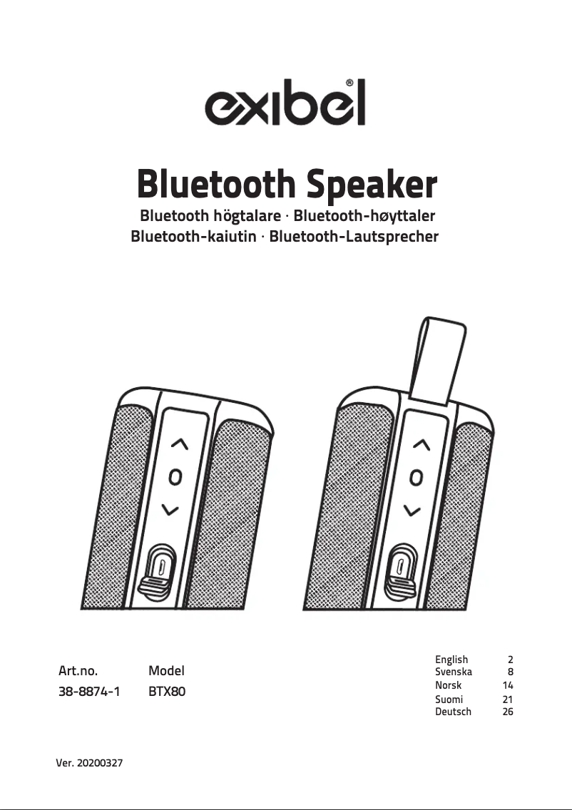 Imagen de la primera página del manual del dispositivo BX80