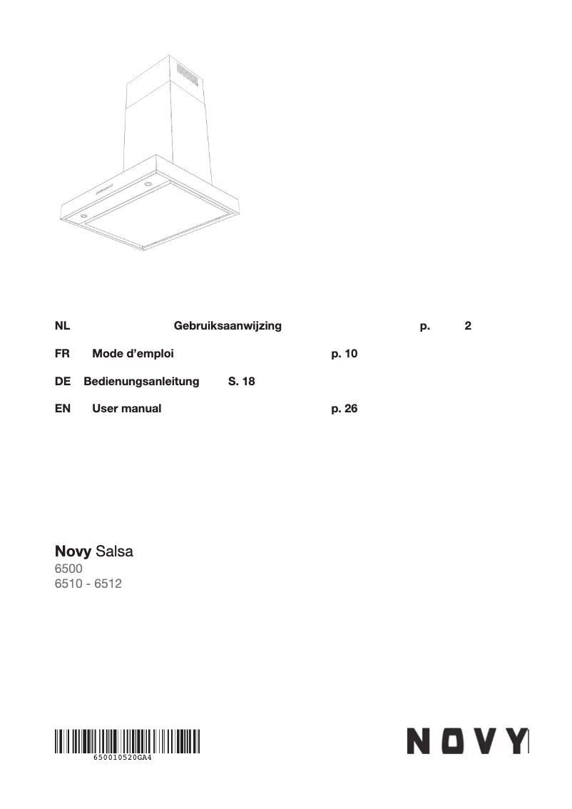 Página nº 1 - Manual de usuario Novy Salsa 6500