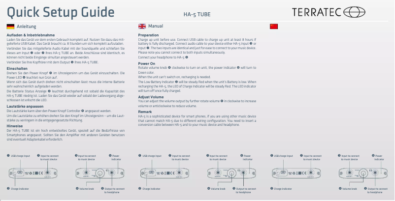 Página 1 del manual Manual de usuario Terratec HA-5 Tube