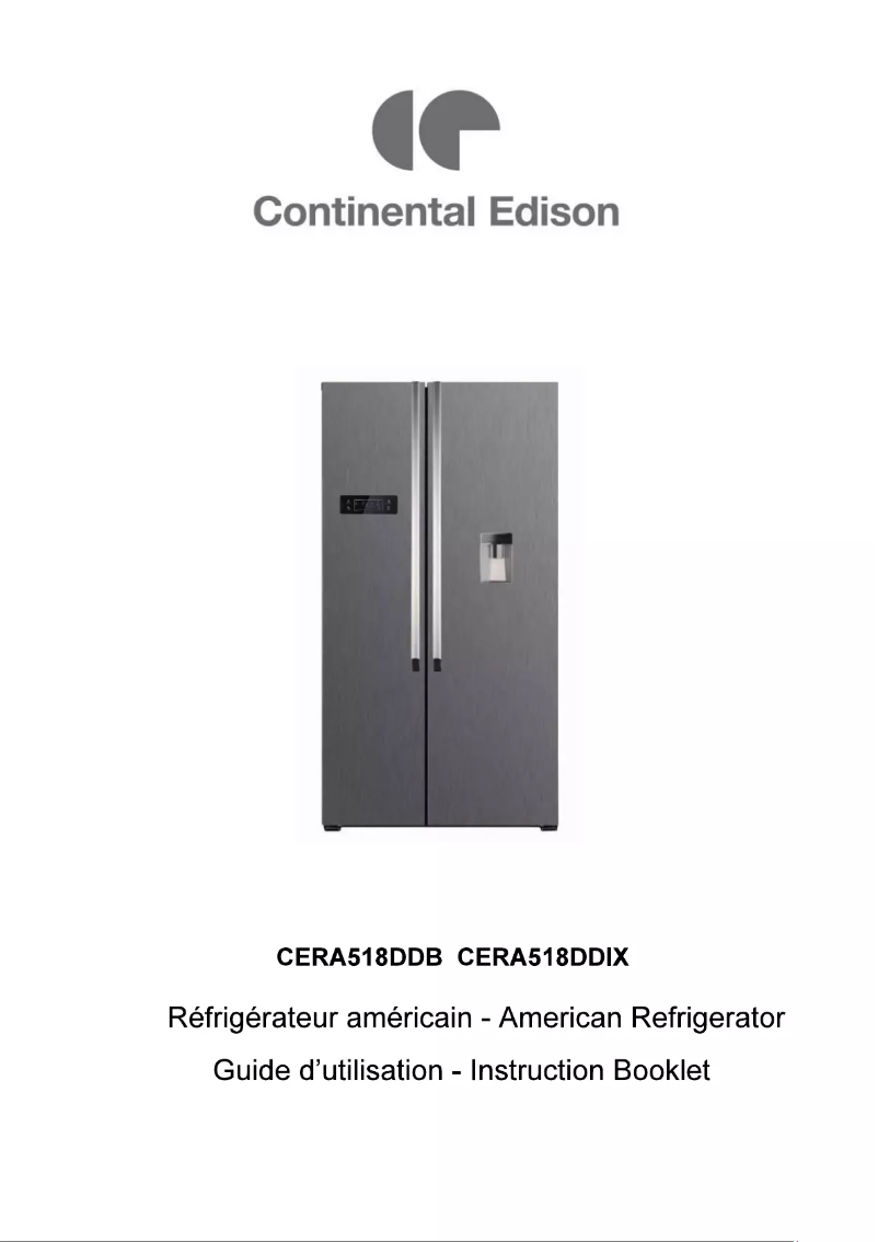 Página 1 del manual Manual de usuario Continental Edison CERA518DDIX