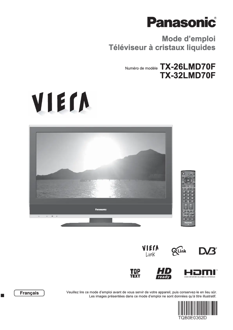 Imagen de la primera página del manual del dispositivo Viera TX-32LMD70F