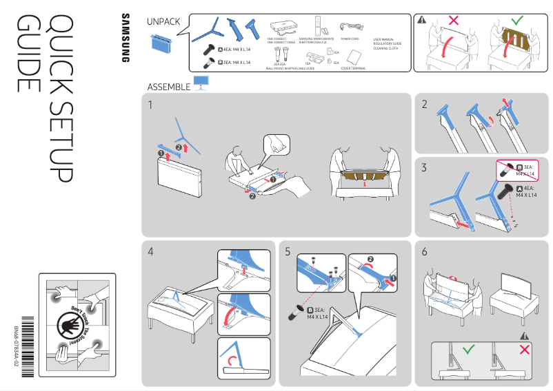 Página 1 del manual Guía de instalación Samsung UN65KS9500F