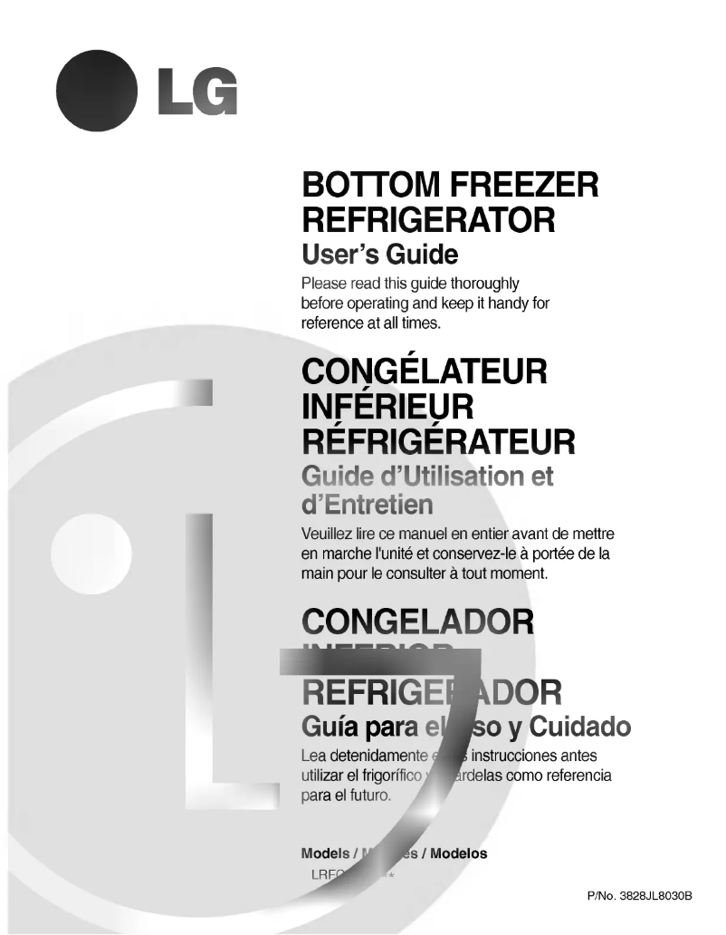 Página nº 1 - Manual de usuario LG GR-B258JVAA