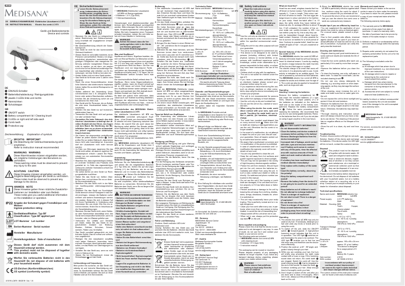 Imagen de la primera página del manual del dispositivo LC 870