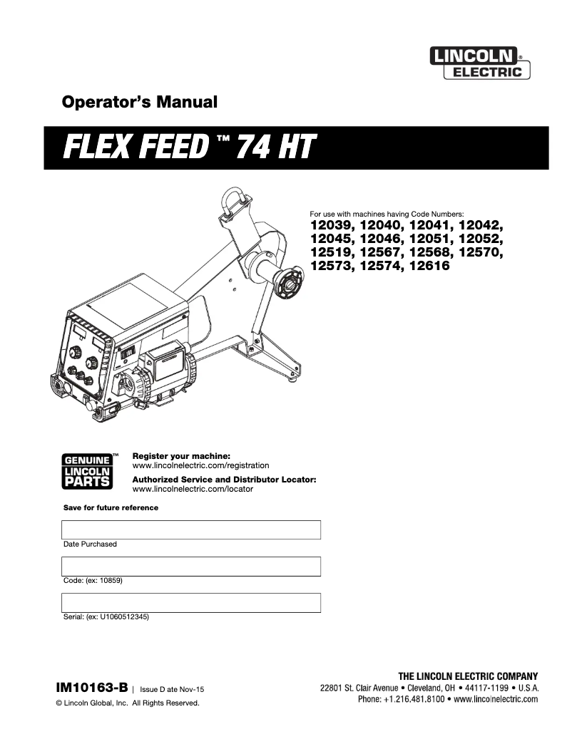 Imagen de la primera página del manual del dispositivo Feed 74 HT