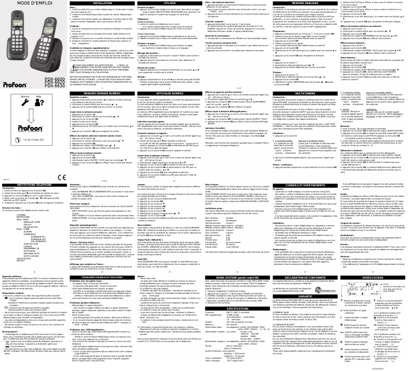 Imagen de la primera página del manual del dispositivo PDX-6600