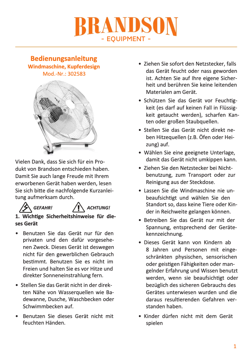 Imagen de la primera página del manual del dispositivo 302583