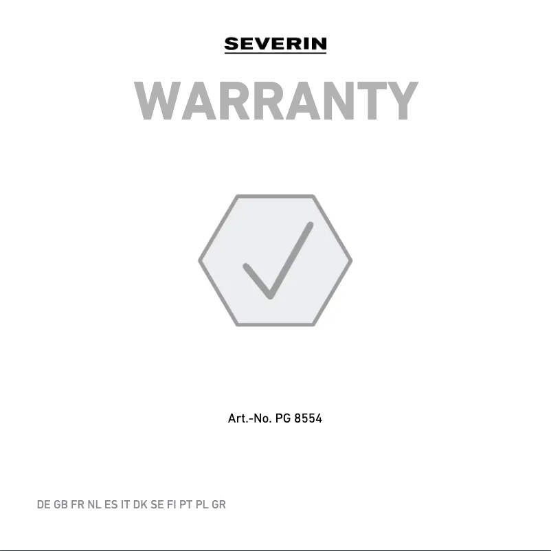 Imagen de la primera página del manual del dispositivo PG 8554