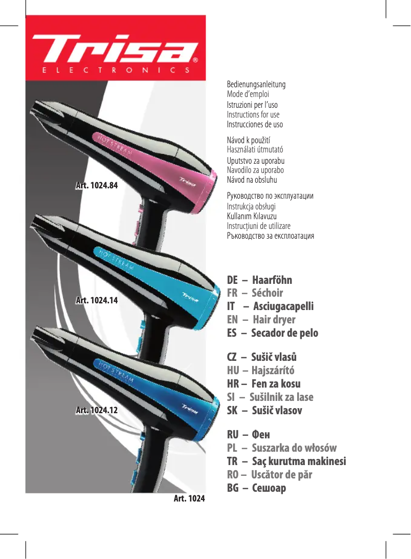 Imagen de la primera página del manual del dispositivo Hot Stream