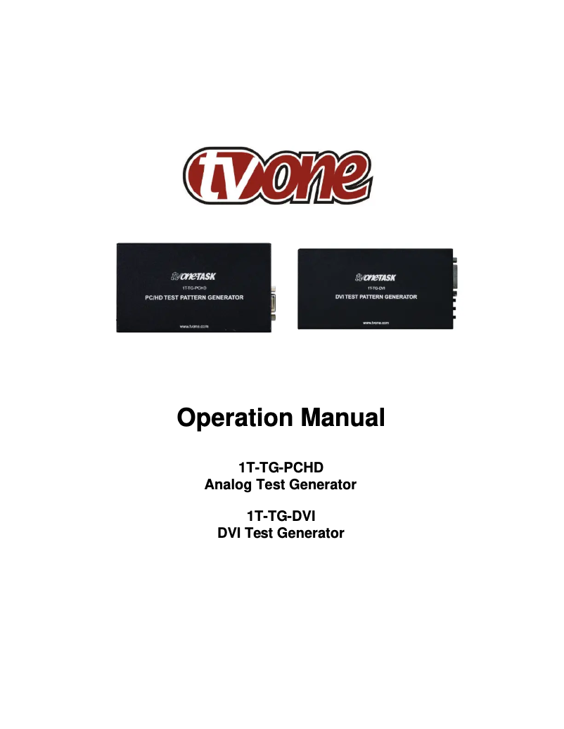 Imagen de la primera página del manual del dispositivo 1T-TG-PCHD