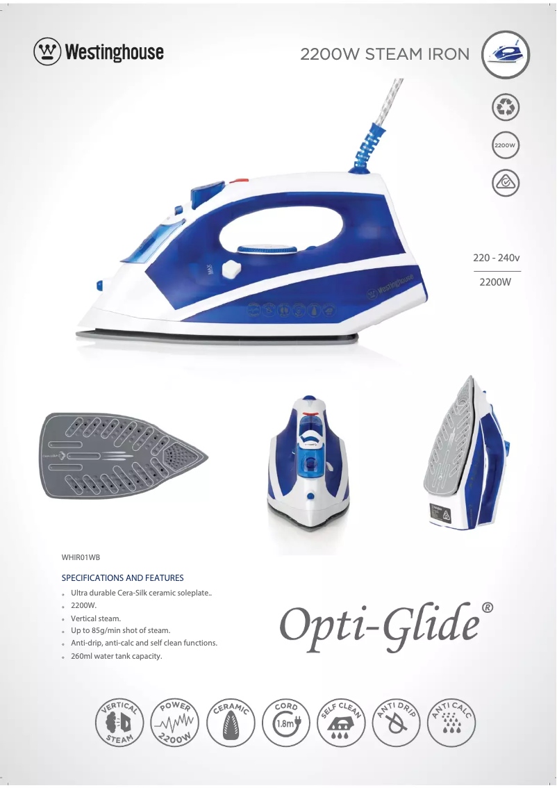 Imagen de la primera página del manual del dispositivo WHIR01WB