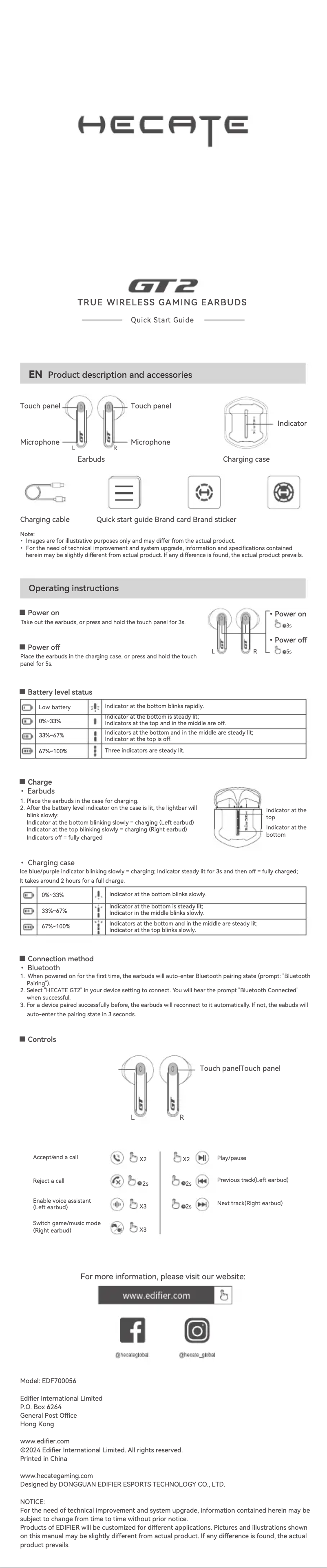 Imagen de la primera página del manual del dispositivo GT2