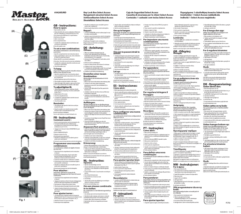 Imagen de la primera página del manual del dispositivo 5420EURD