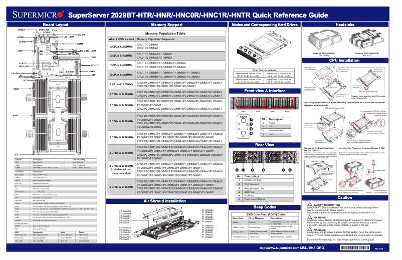 Imagen de la primera página del manual del dispositivo SuperServer 2029BT-HNC0R