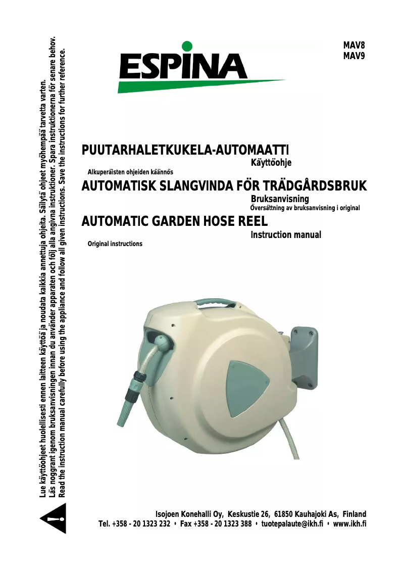Imagen de la primera página del manual del dispositivo MAV9