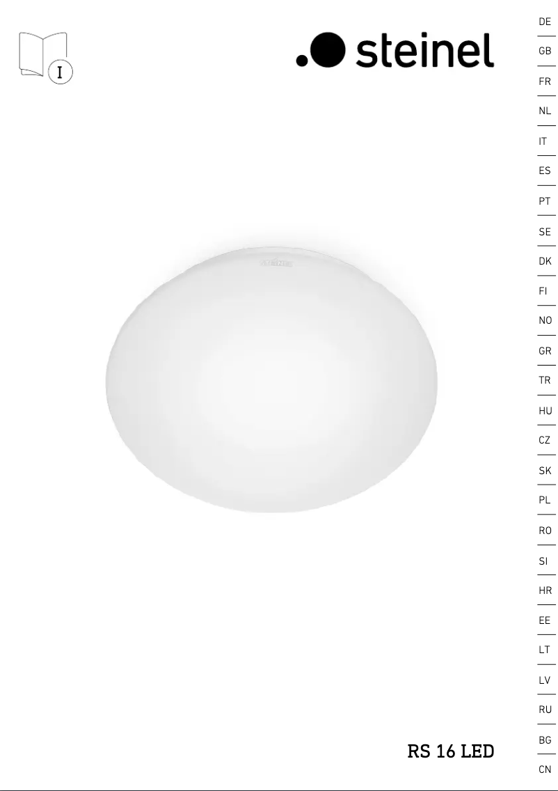 Imagen de la primera página del manual del dispositivo RS 16 LED