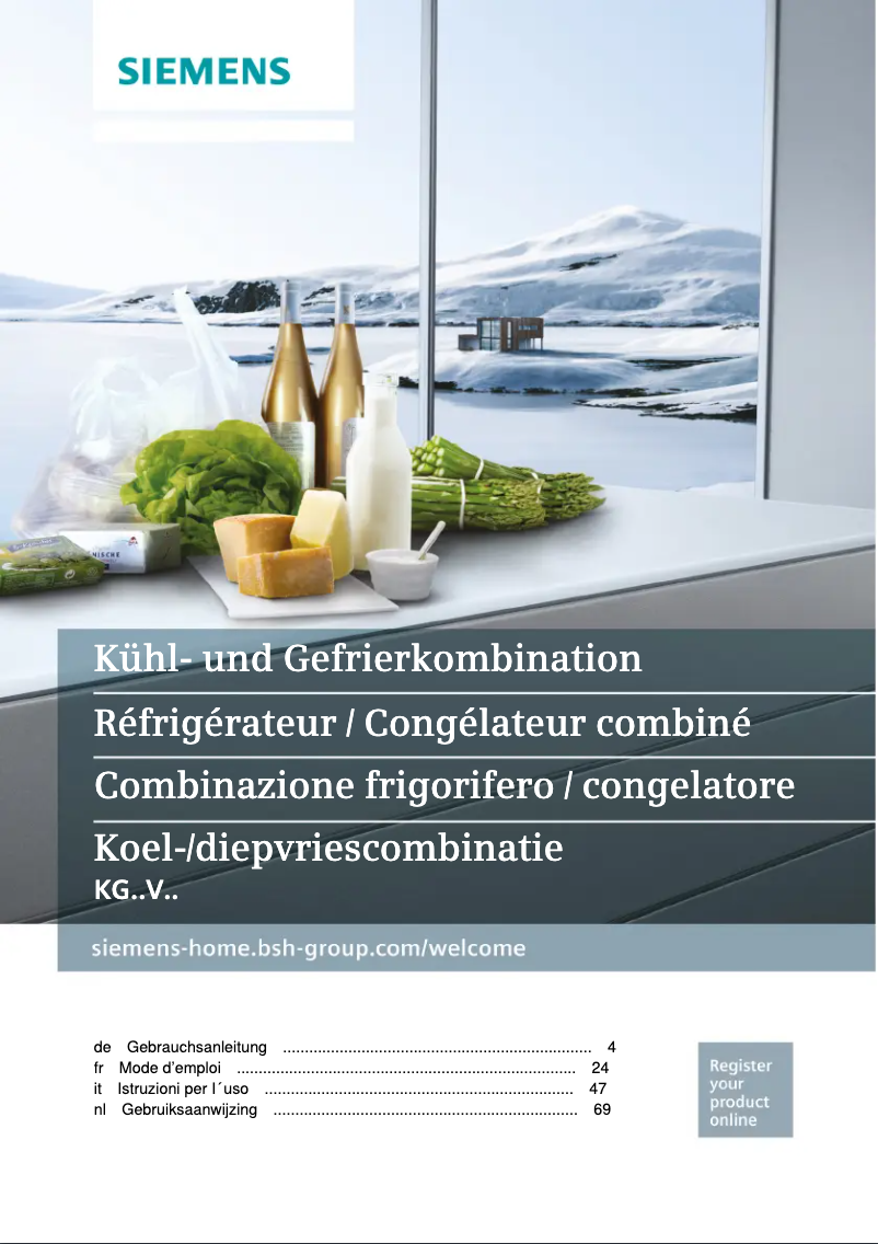 Imagen de la primera página del manual del dispositivo KG36VUW30