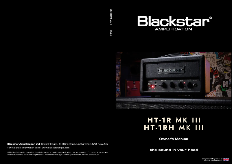 Página 1 del manual Manual de usuario Blackstar HT-1R MK III