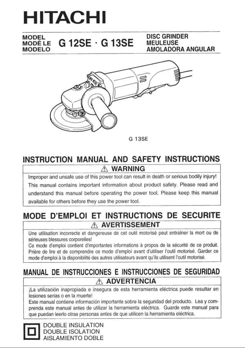 Página 1 del manual Manual de usuario Hitachi G 12SE
