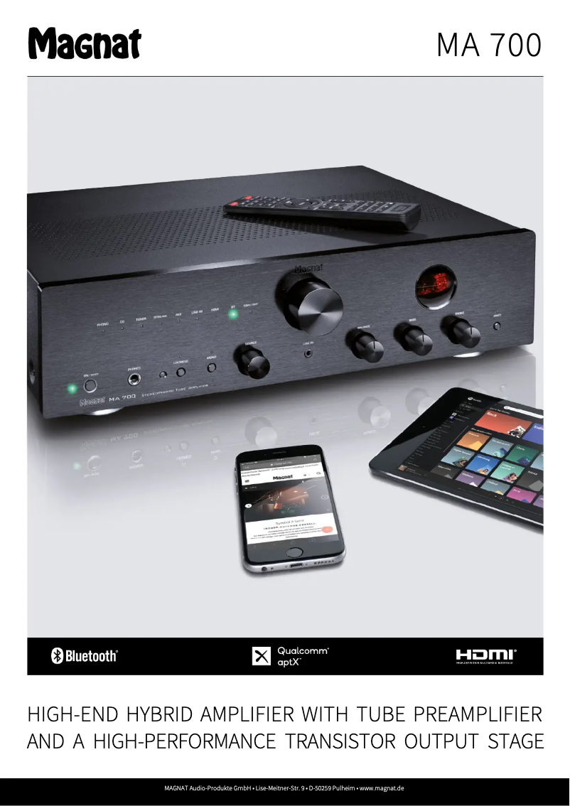 Imagen de la primera página del manual del dispositivo MA 700