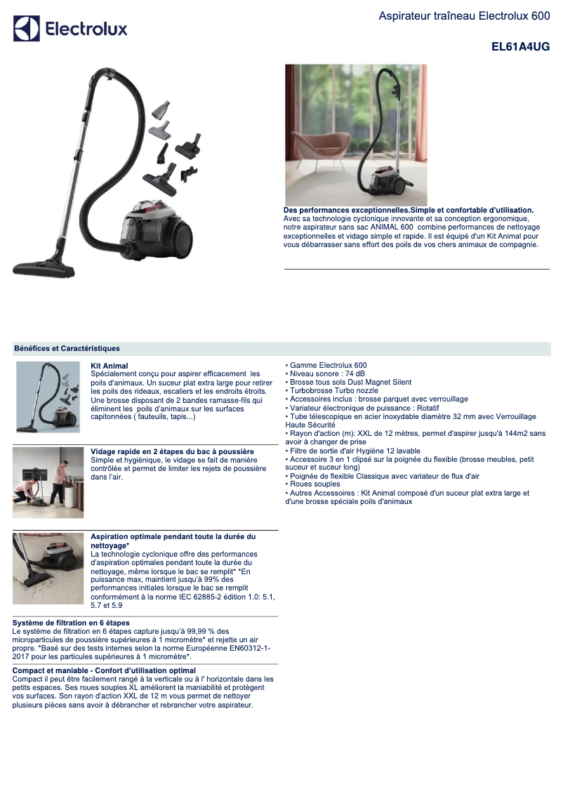 Página 1 del manual Manual de usuario Electrolux EL61A4UG