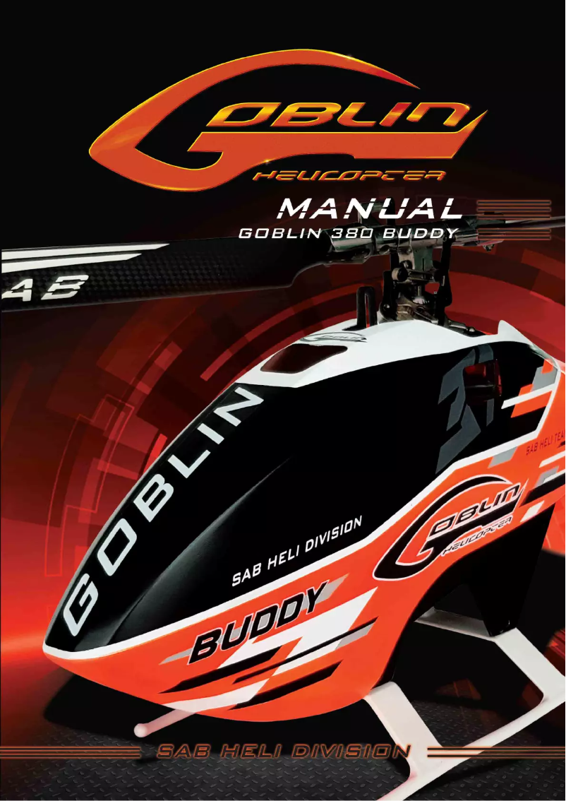 Página 1 del manual Manual de usuario SAB Goblin 380 Buddy