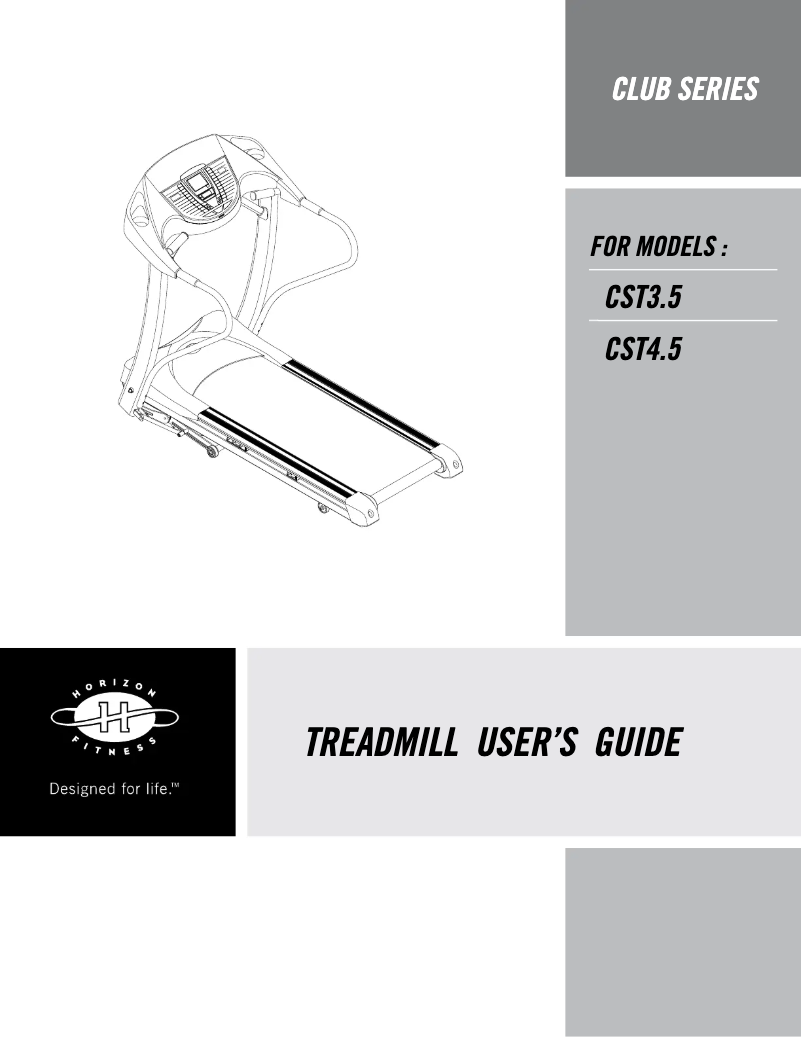 Imagen de la primera página del manual del dispositivo Club CST3.5
