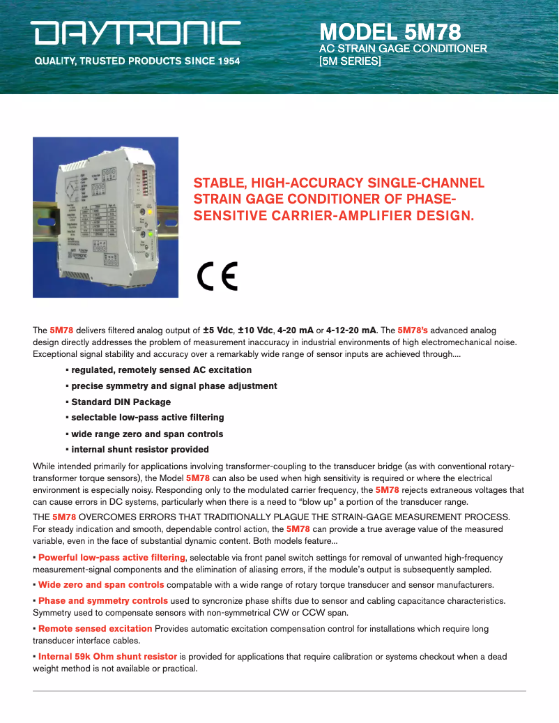 Página nº 1 - Ficha técnica Daytronic 5M78
