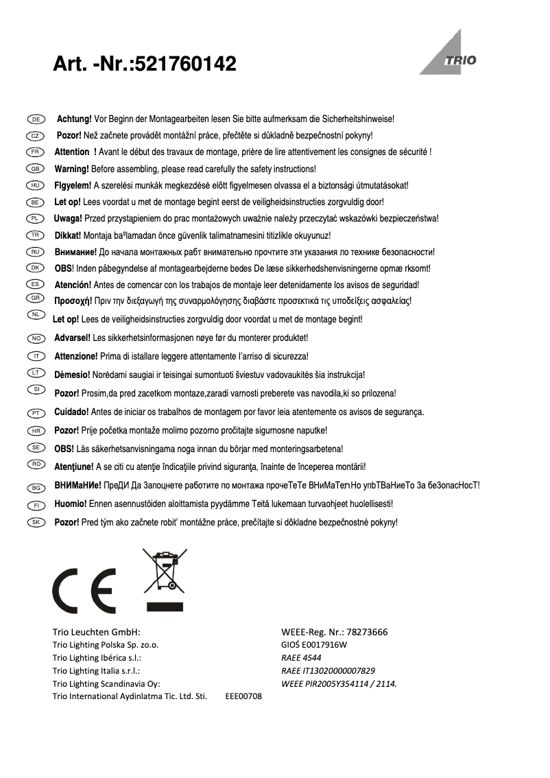 Imagen de la primera página del manual del dispositivo Ganges 521760142