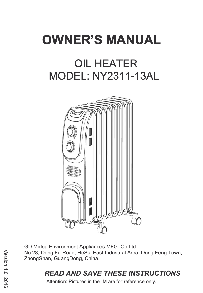 Página 1 del manual Manual de usuario Midea NY2311-13AL