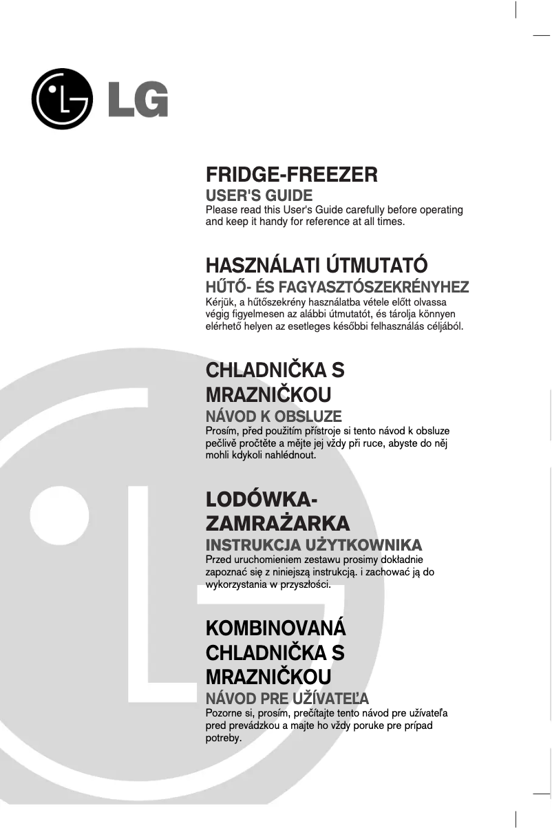 Imagen de la primera página del manual del dispositivo GR-F459BLQA