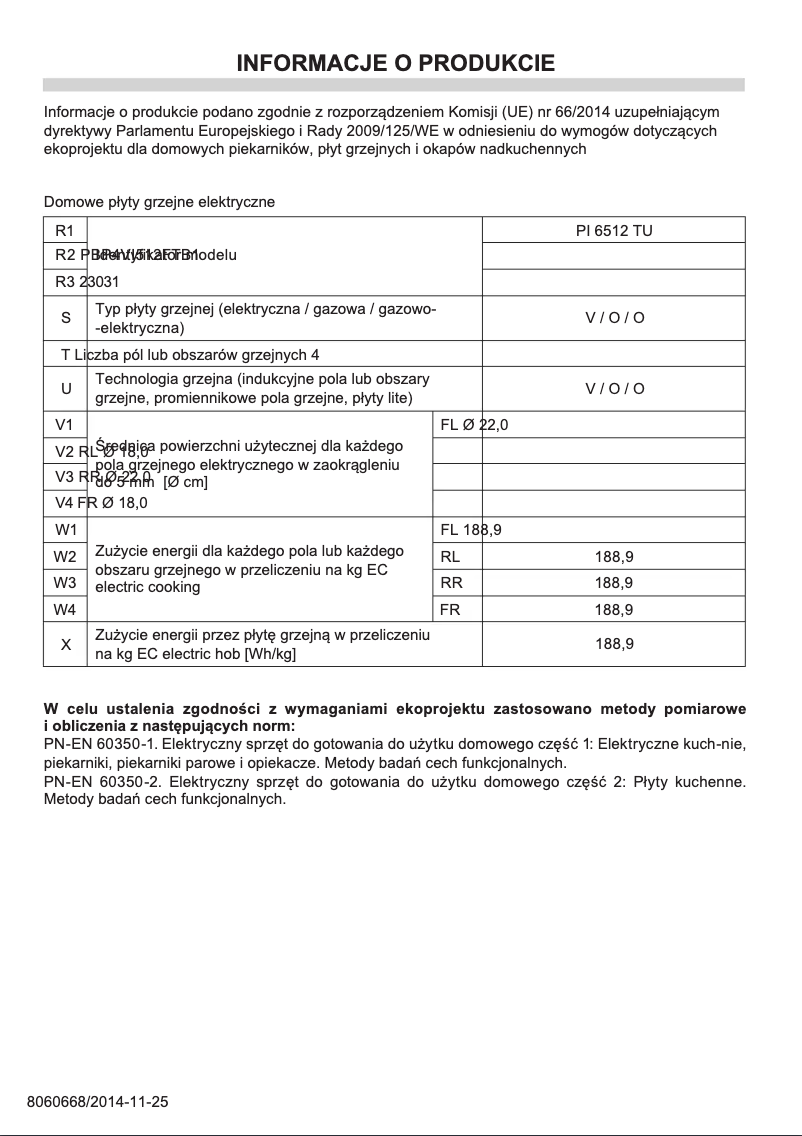Página nº 1 - Manual de usuario Amica PI 6512 TU