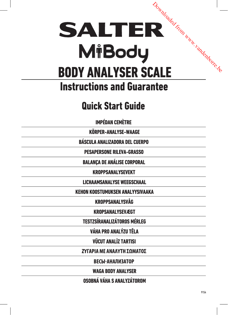 Imagen de la primera página del manual del dispositivo 9154 BK3R