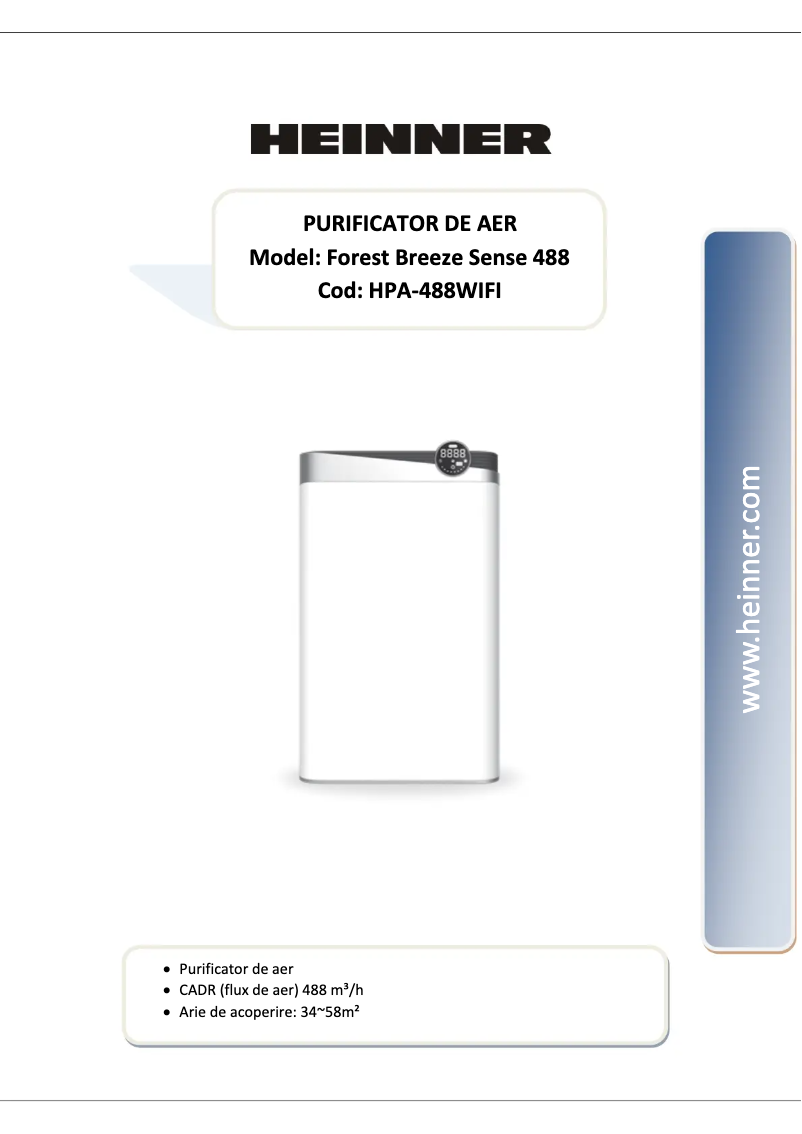 Página 1 del manual Manual de usuario Heinner HPA-488WIFI