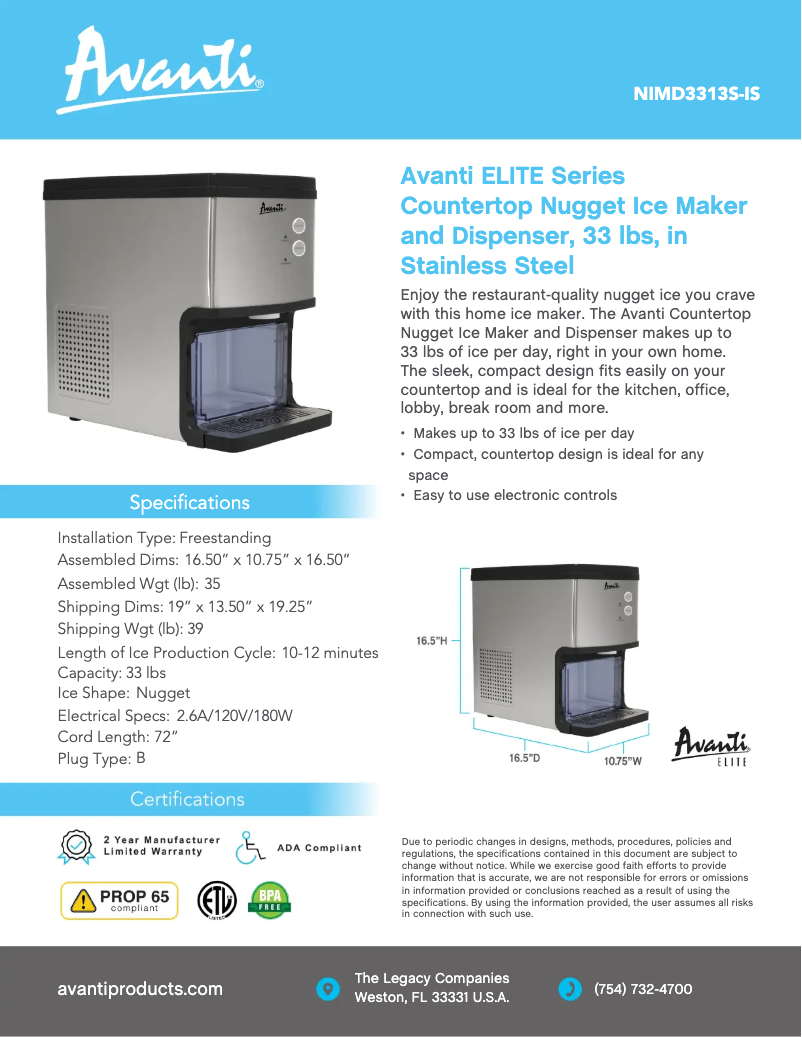 Imagen de la primera página del manual del dispositivo NIMD3313S-IS