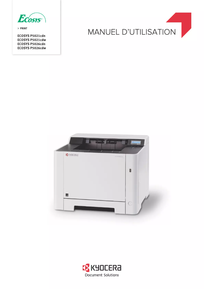 Imagen de la primera página del manual del dispositivo ECOSYS P5026cdn/KL3