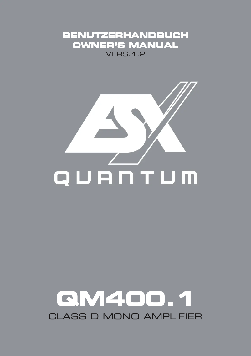Imagen de la primera página del manual del dispositivo Quantum QM400.1