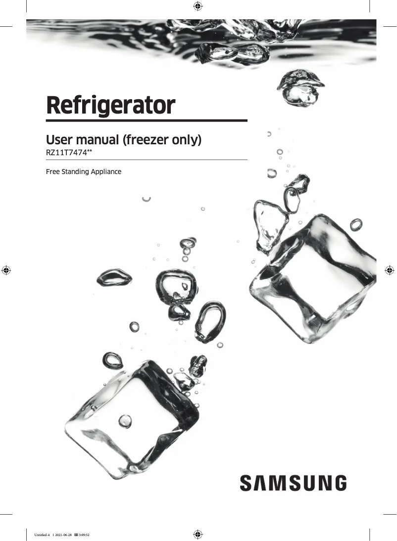 Imagen de la primera página del manual del dispositivo RZ11T7474AP