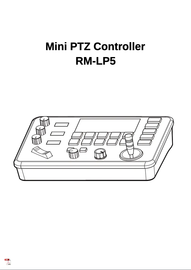 Imagen de la primera página del manual del dispositivo RM-LP5