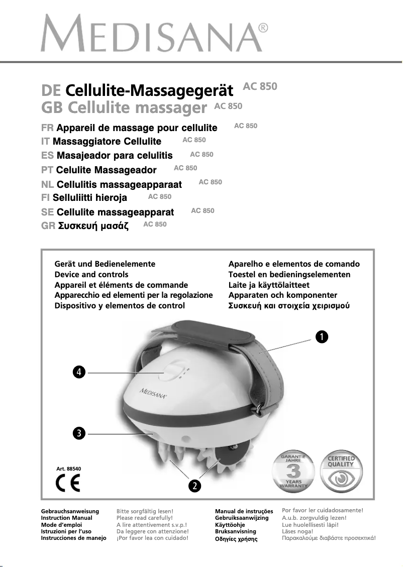 Página nº 1 - Manual de usuario Medisana AC 900