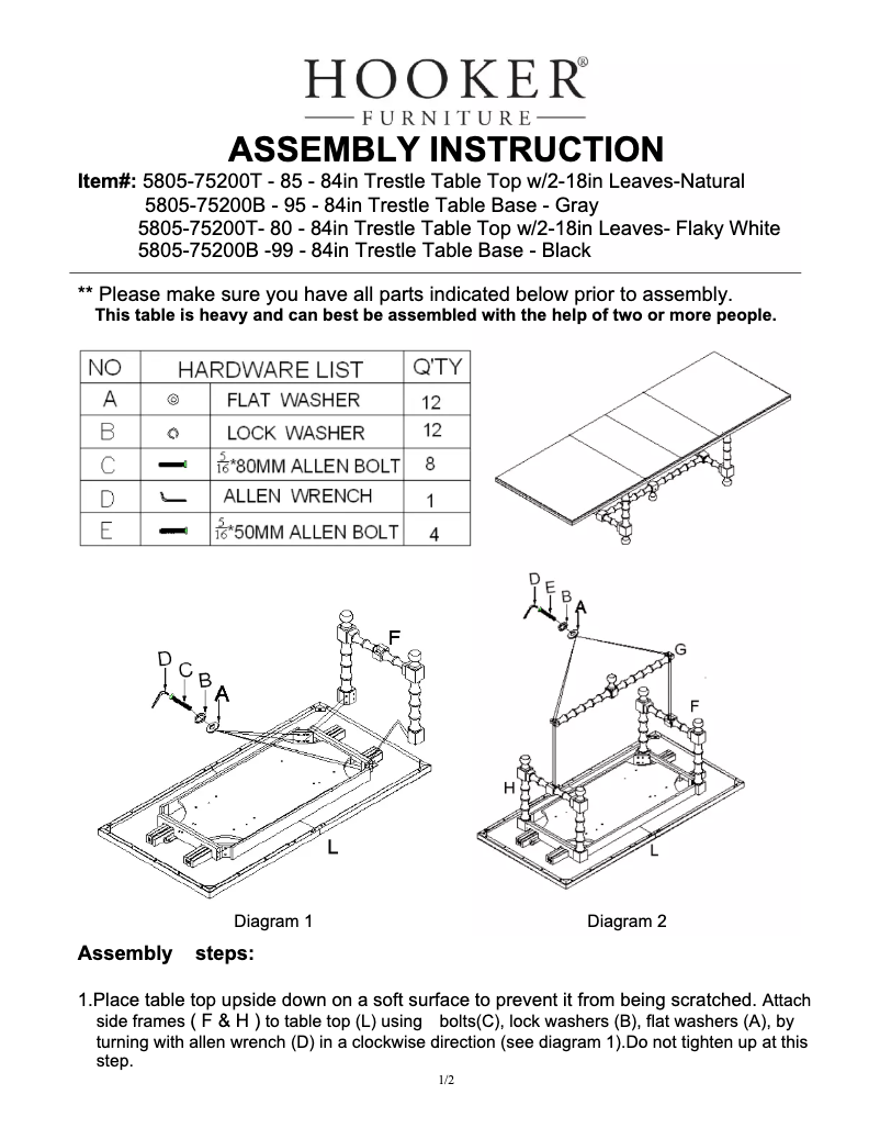 Página 1 del manual Manual de usuario Hooker 5805-75200T-85
