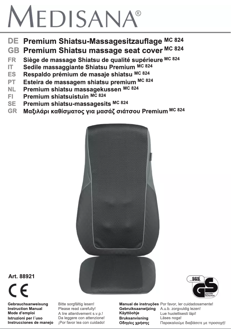 Página nº 1 - Manual de usuario Medisana MC 824